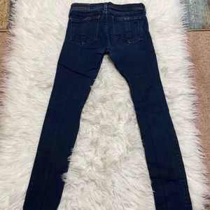 Rag & Bone Olive Harrow Skinny Dark Wash Jeans